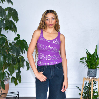 Vintage Y2K Girl Rebel Purple Tank Top