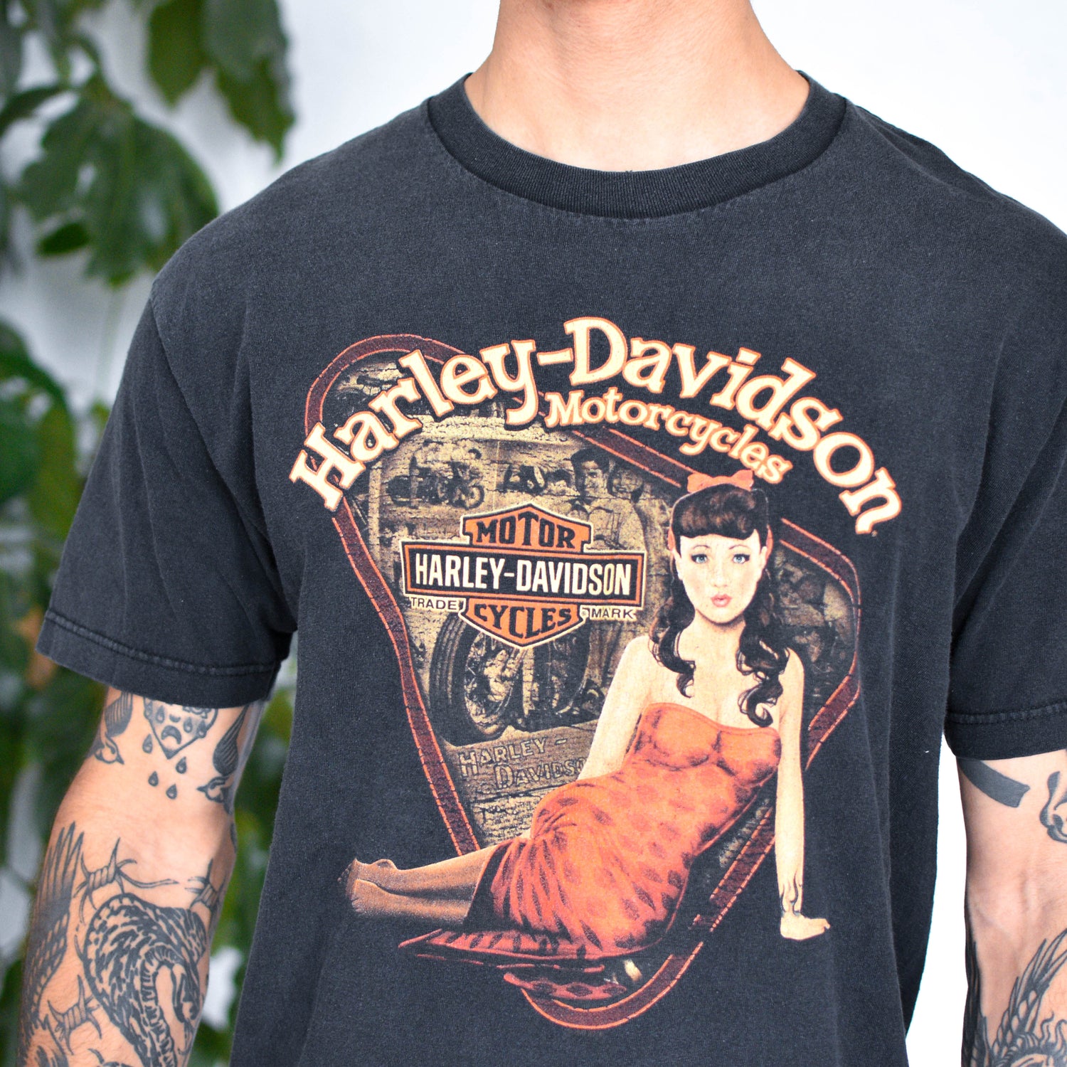 Vintage Harley Davidson Perugia Italy Graphic T-Shirt