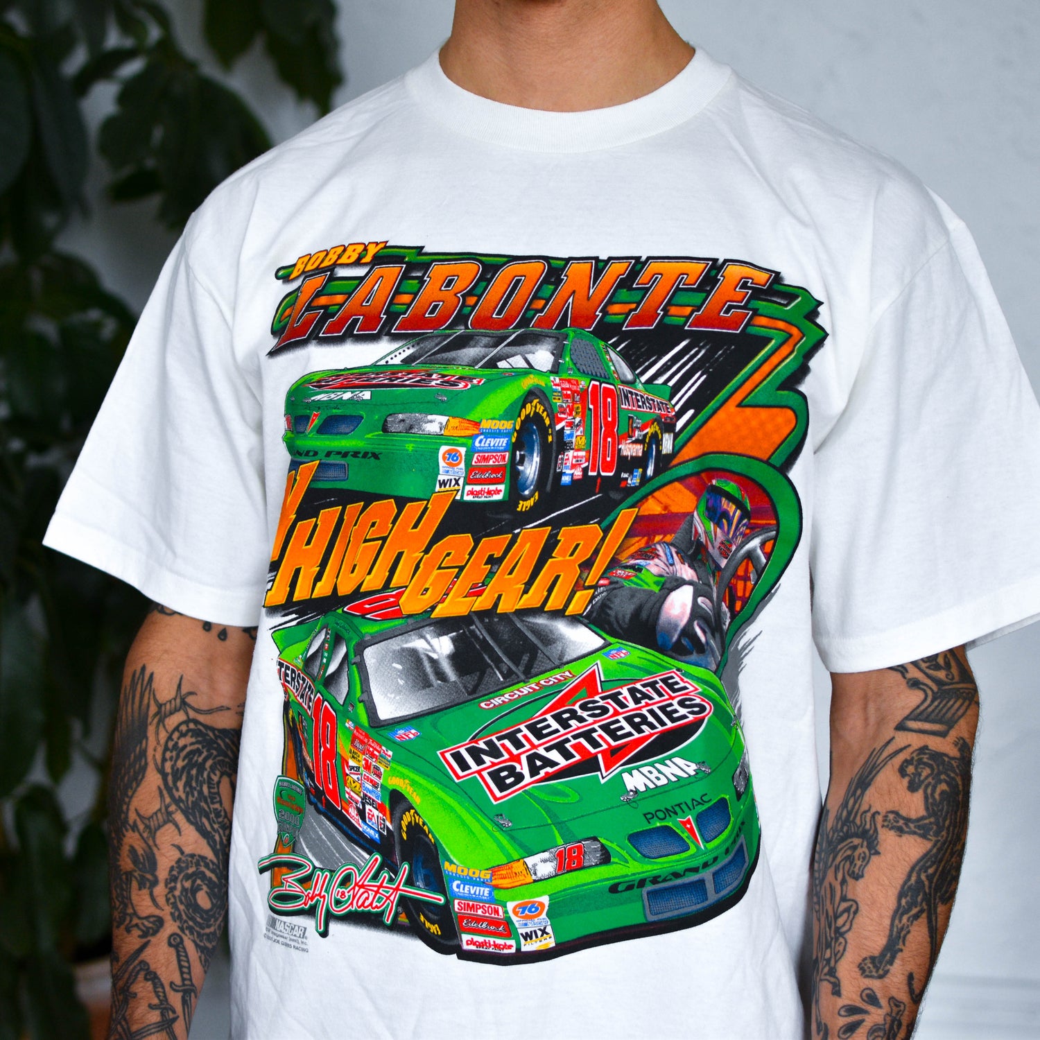 Vintage 2001 Bobby Labonte Interstate Batteries NASCAR T-Shirt