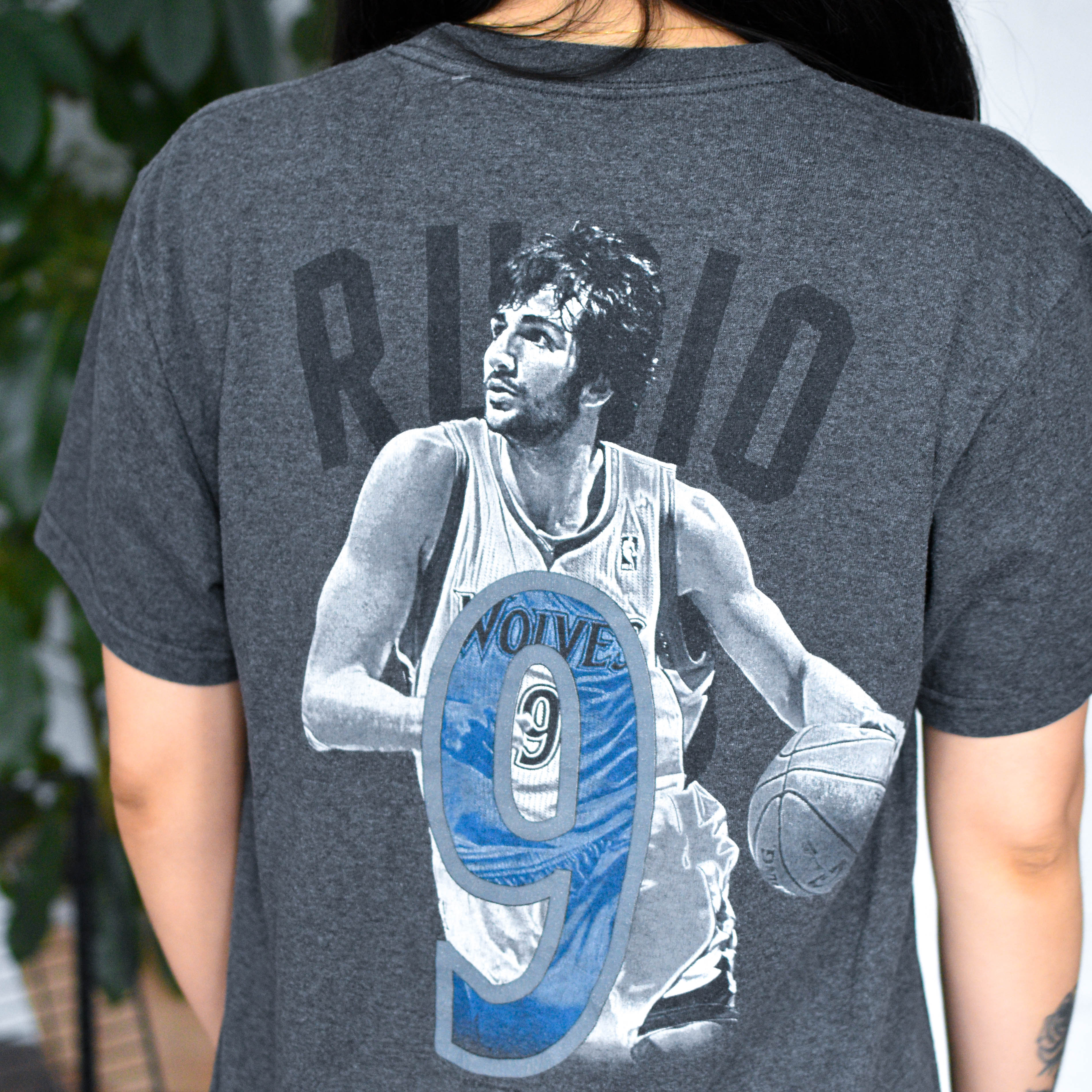 Vintage Minnesota Timberwolves Ricky Rubio Graphic T-Shirt