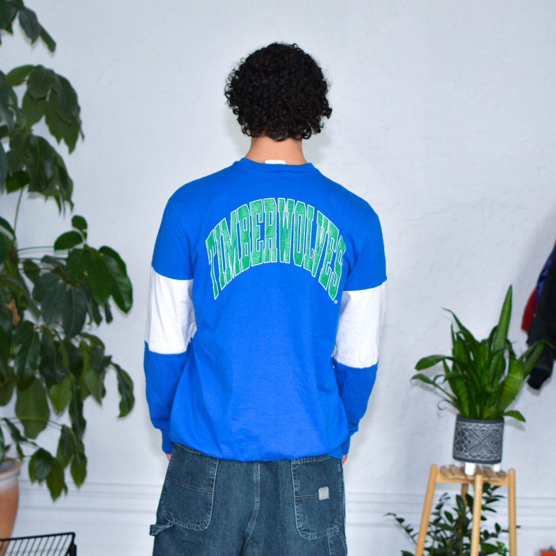 Vintage 90s Minnesota Timberwolves Nutmeg Mills Long Sleeve Shirt