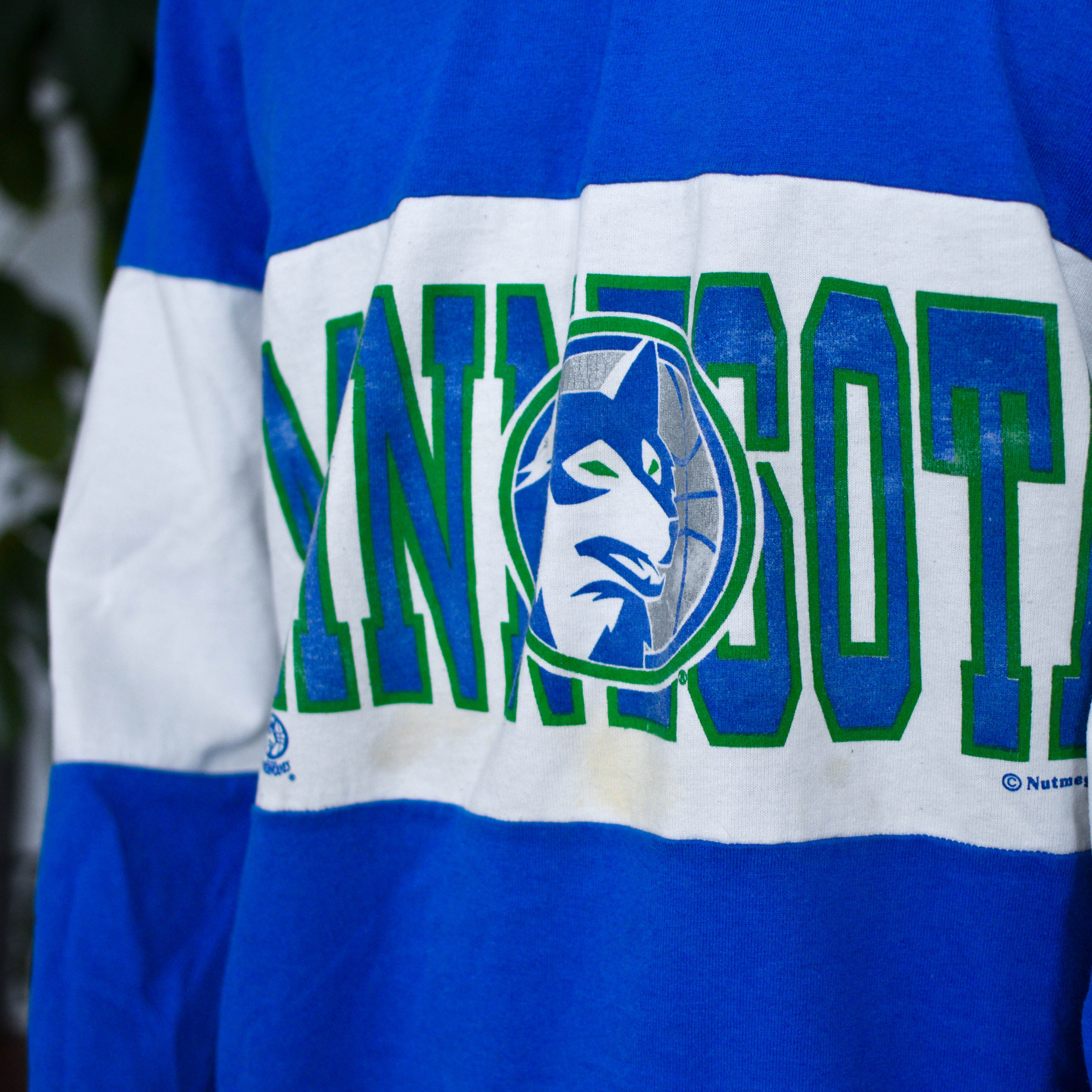 Vintage 90s Minnesota Timberwolves Nutmeg Mills Long Sleeve Shirt