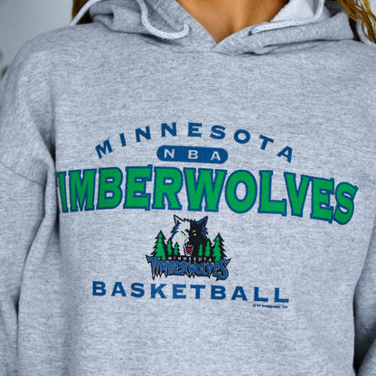 Vintage Minnesota Timberwolves Gray Hoodie