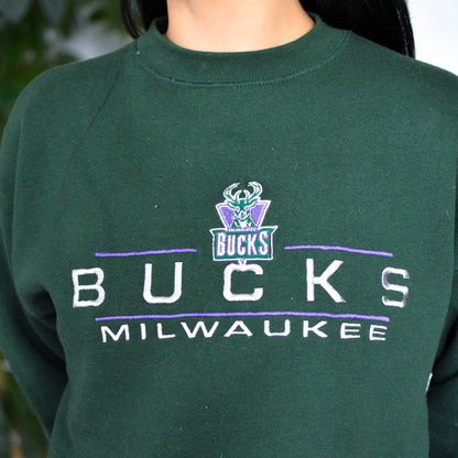 Vintage Milwaukee Bucks Green Sweatshirt