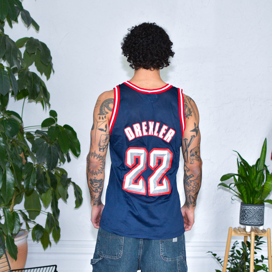Vintage Houston Rockets Clyde Drexler Champion Jersey