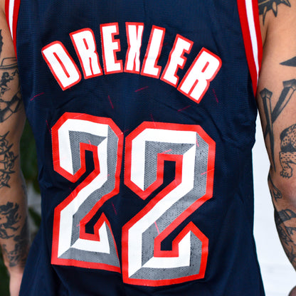 Vintage Houston Rockets Clyde Drexler Champion Jersey