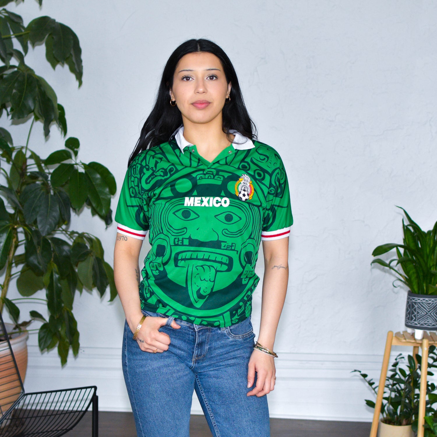 Vintage 1998 Mexico National Team Replica Femme Jersey