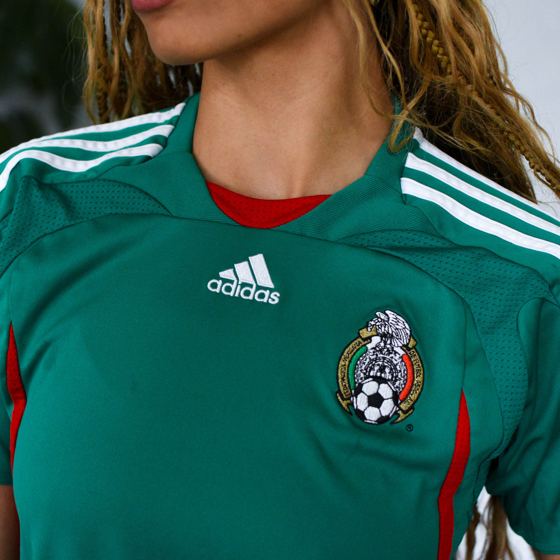 Vintage 2007 Adidas Mexico National Team Femme Jersey