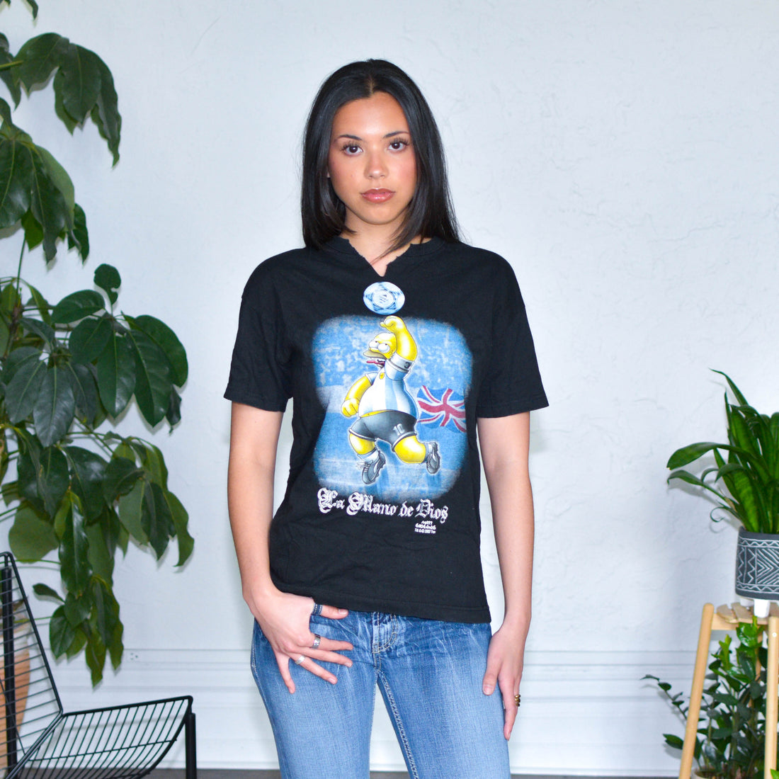 Vintage Homer Simpson x Argentina Maradona Graphic T-Shirt
