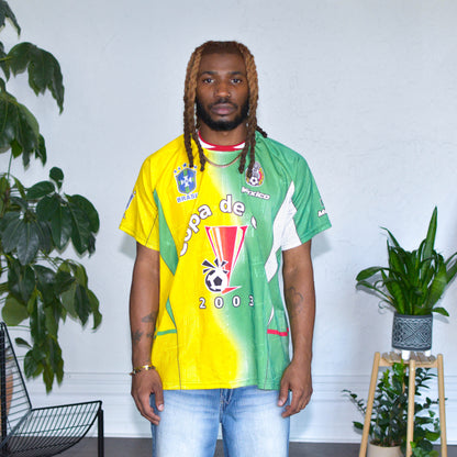 Vintage 2003 Brazil &amp; Mexico National Team Copa De Oro Split Jersey
