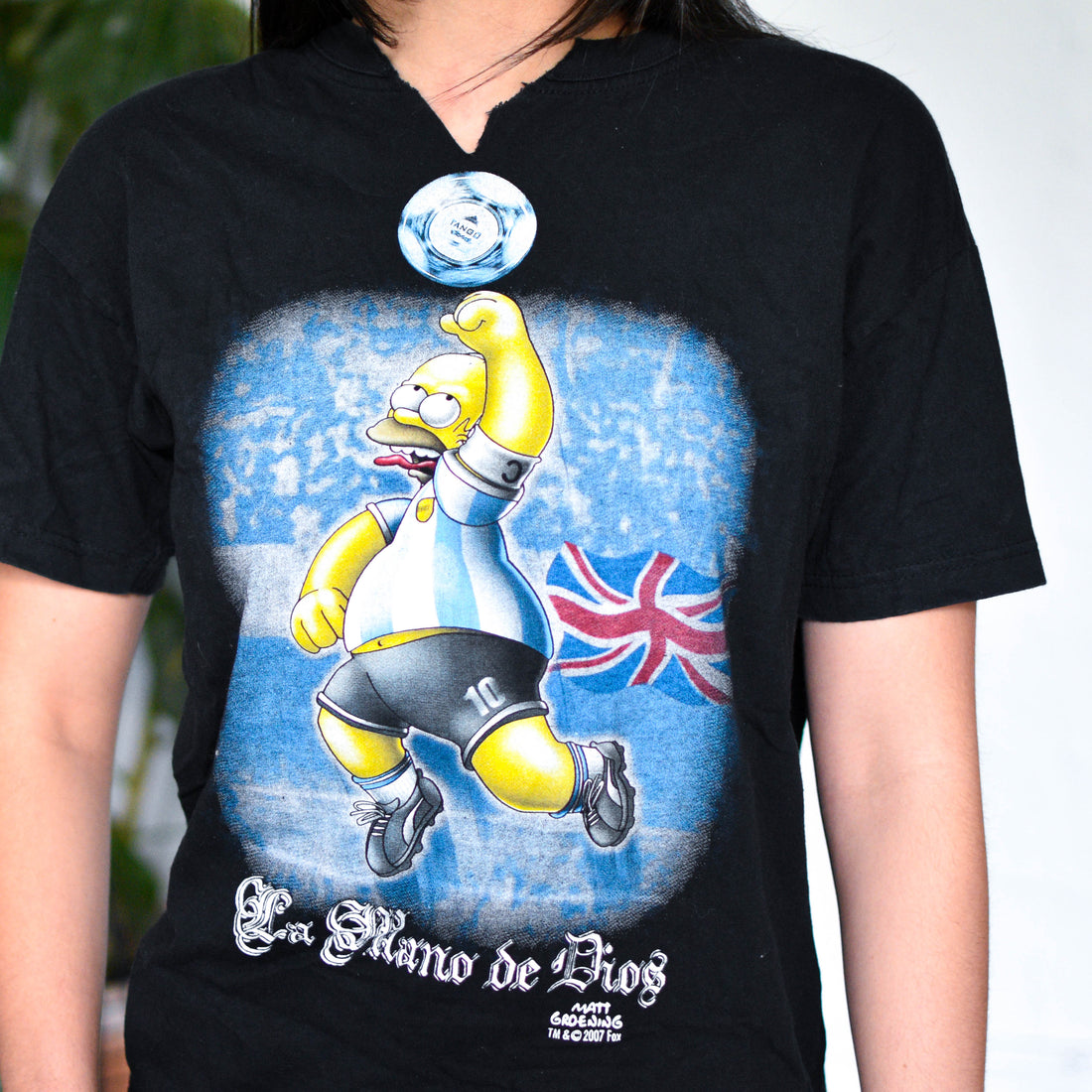 Vintage Homer Simpson x Argentina Maradona Graphic T-Shirt