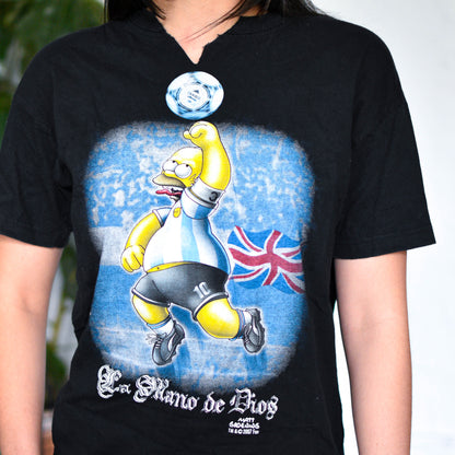 Vintage Homer Simpson x Argentina Maradona Graphic T-Shirt