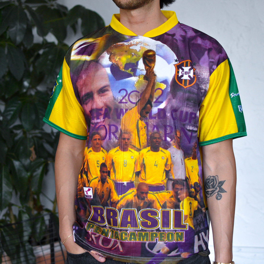 Vintage 2002 Brazil National Team World Cup Pentacampeon AOP Jersey