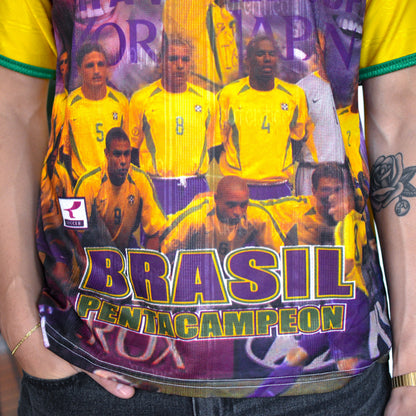 Vintage 2002 Brazil National Team World Cup Pentacampeon AOP Jersey
