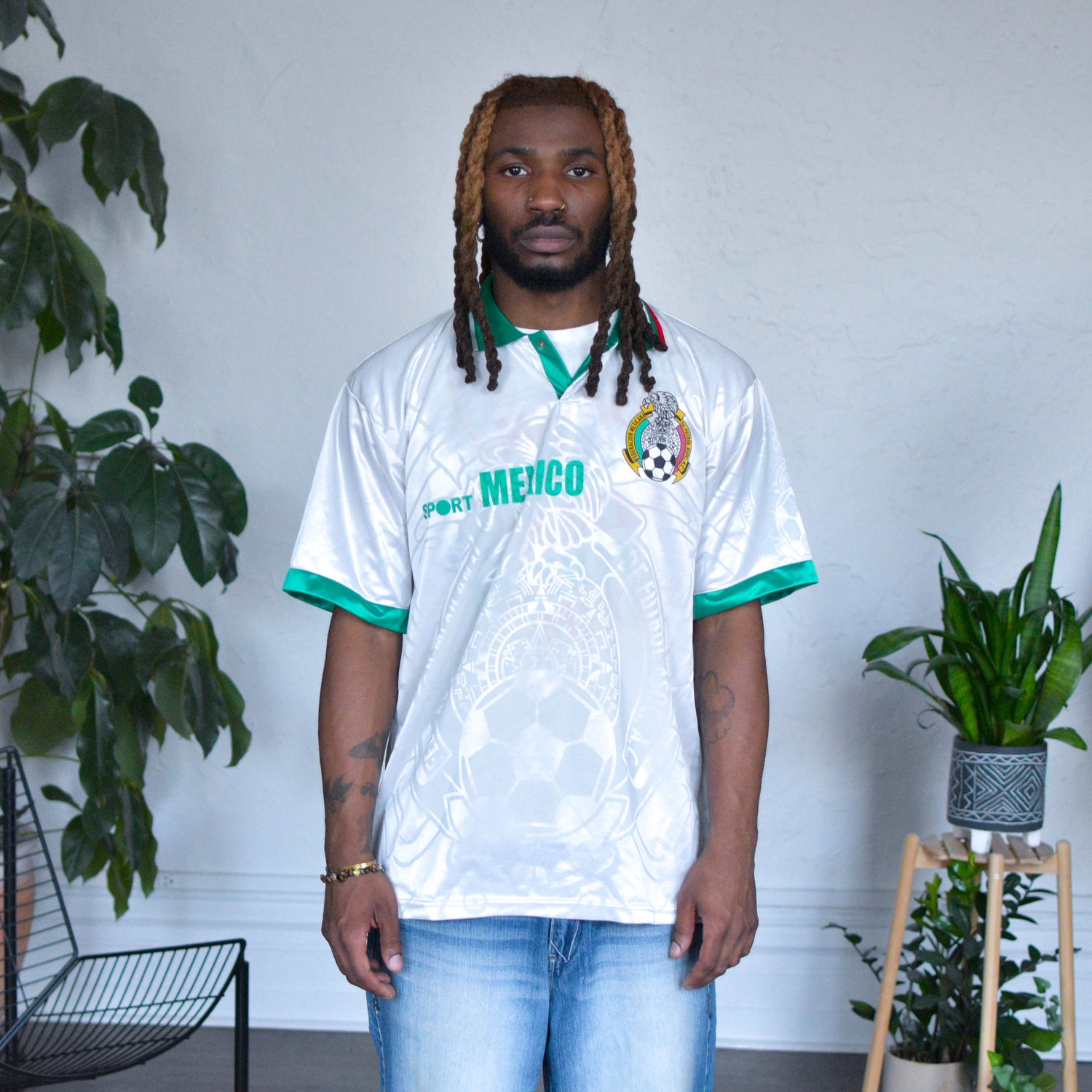 Vintage 1999 Mexico World Cup White Replica Jersey