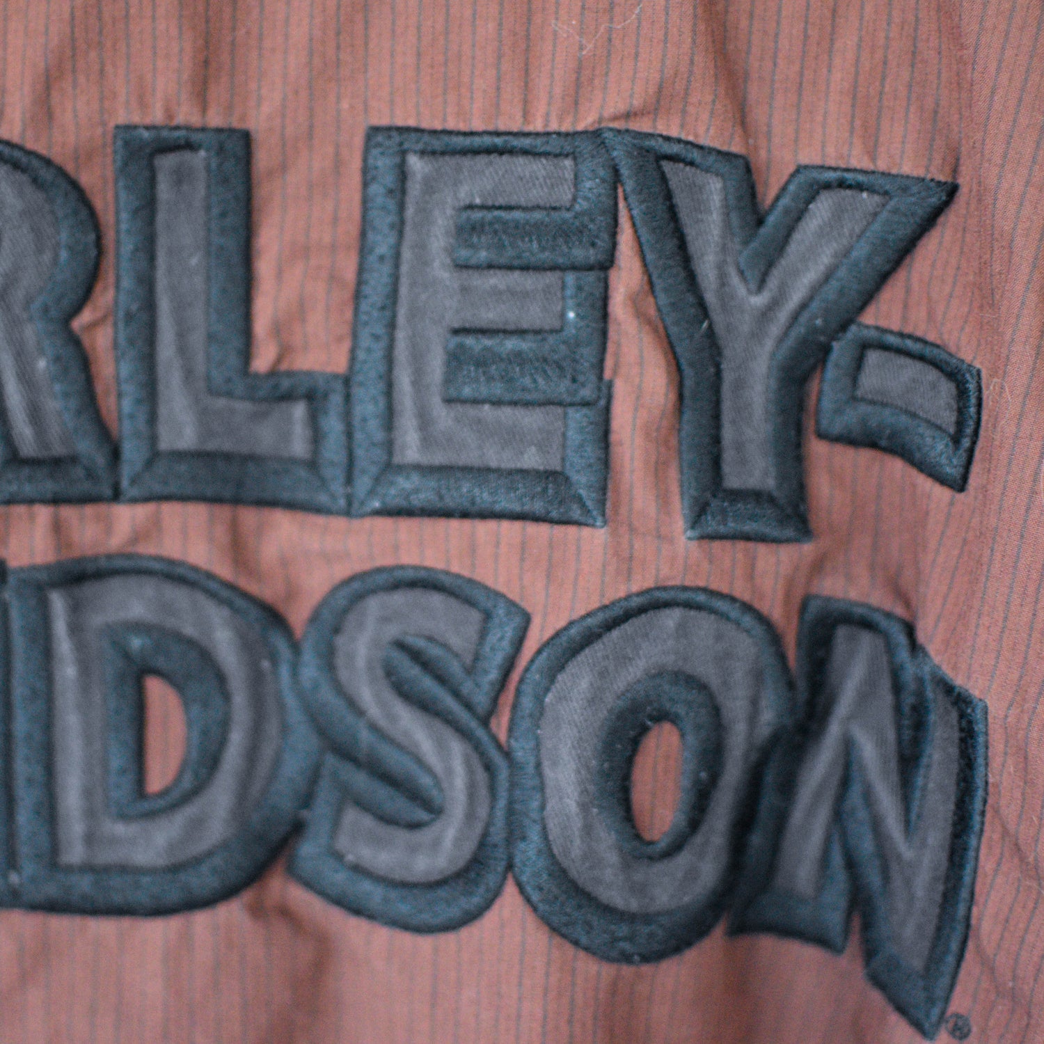 Vintage Harley Davidson Brown Button Up
