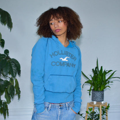 Vintage Hollister Ripped Neckline Hoodie