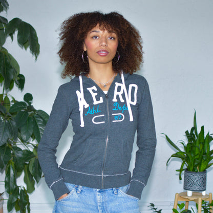 Vintage Aeropostale Femme Gray Hoodie