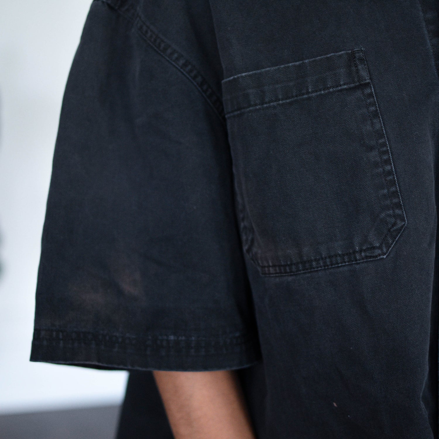 Vintage Harley Davidson Black Embroidered Button-Up