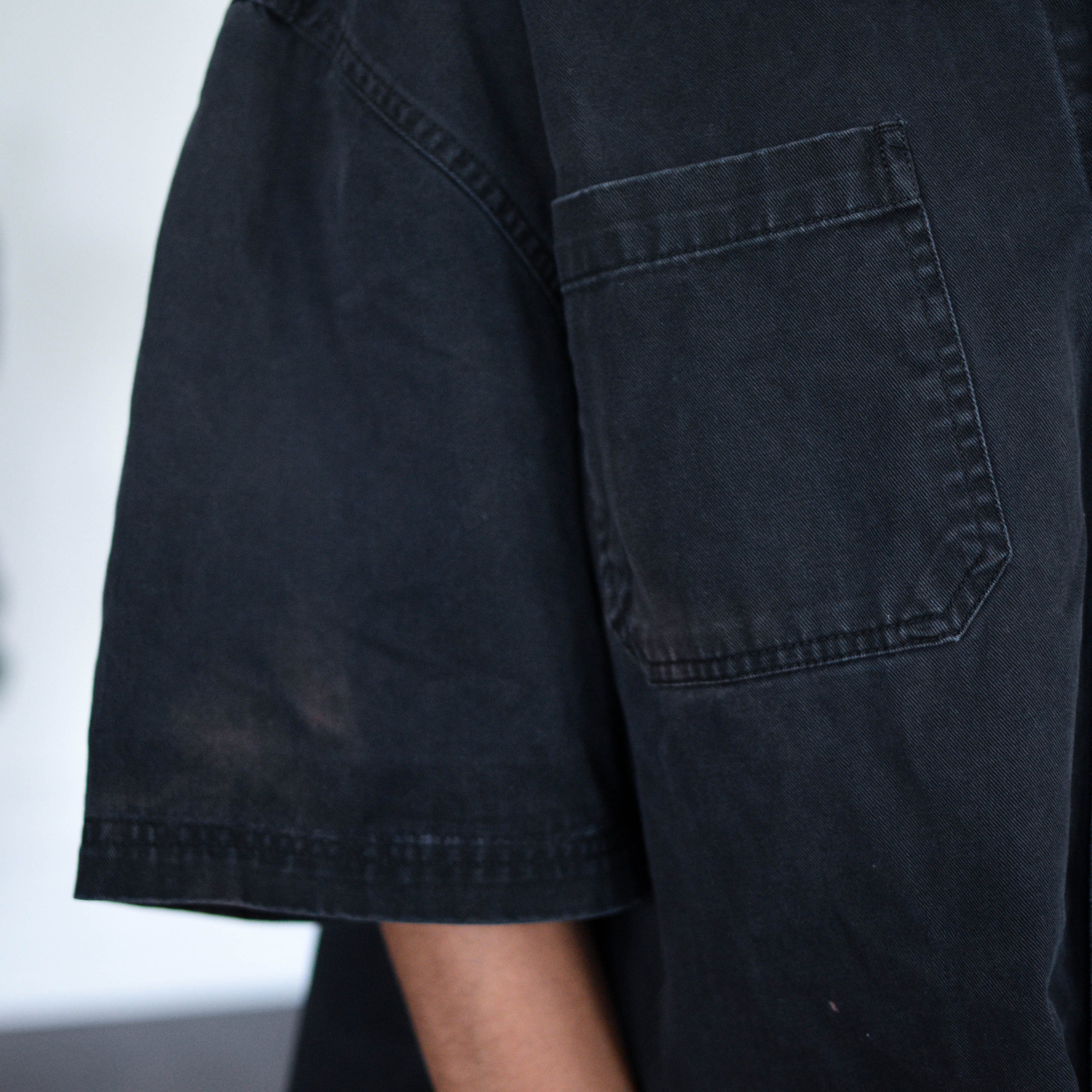 Vintage Harley Davidson Black Embroidered Button-Up