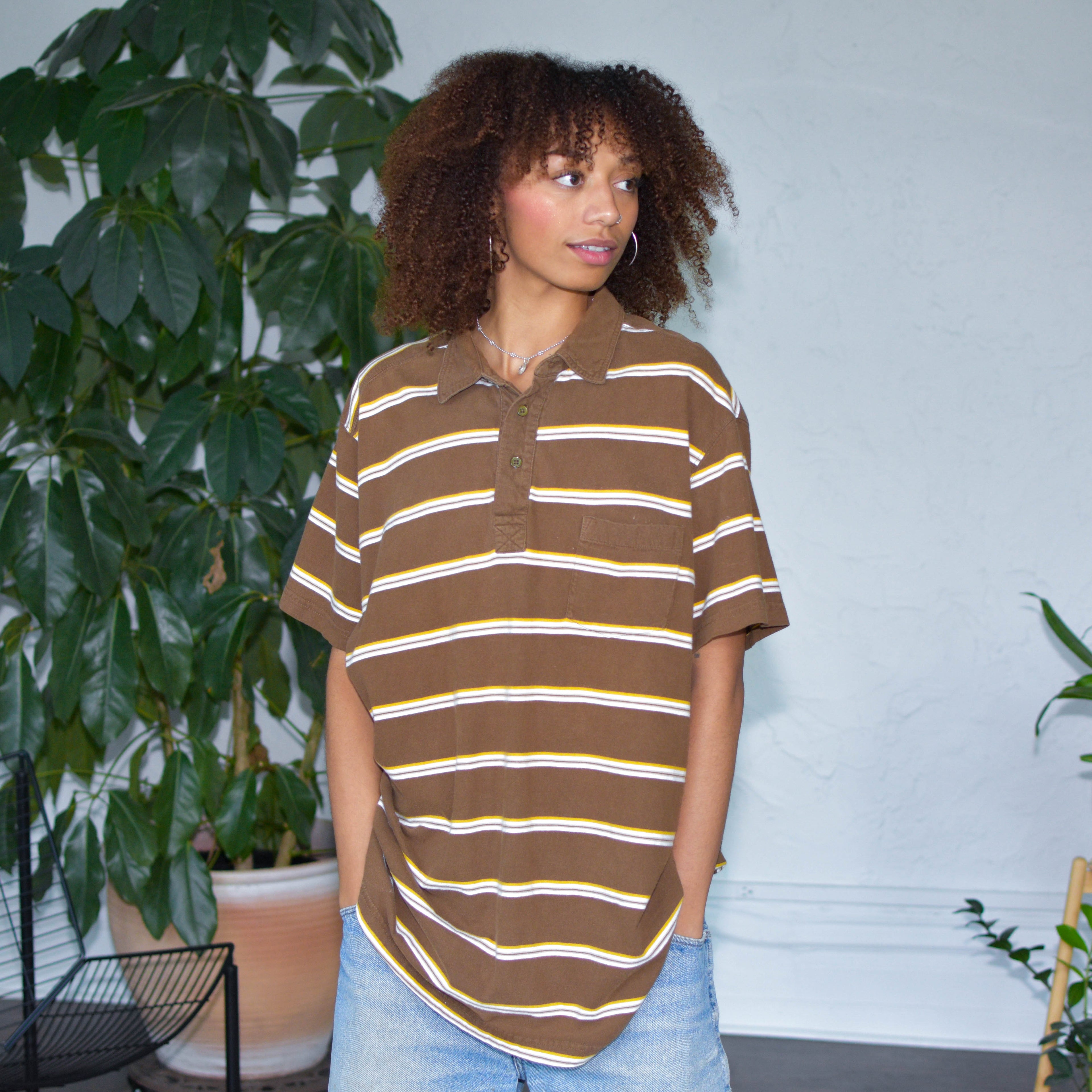 Vintage Y2K Mossimo Striped PoloShirt