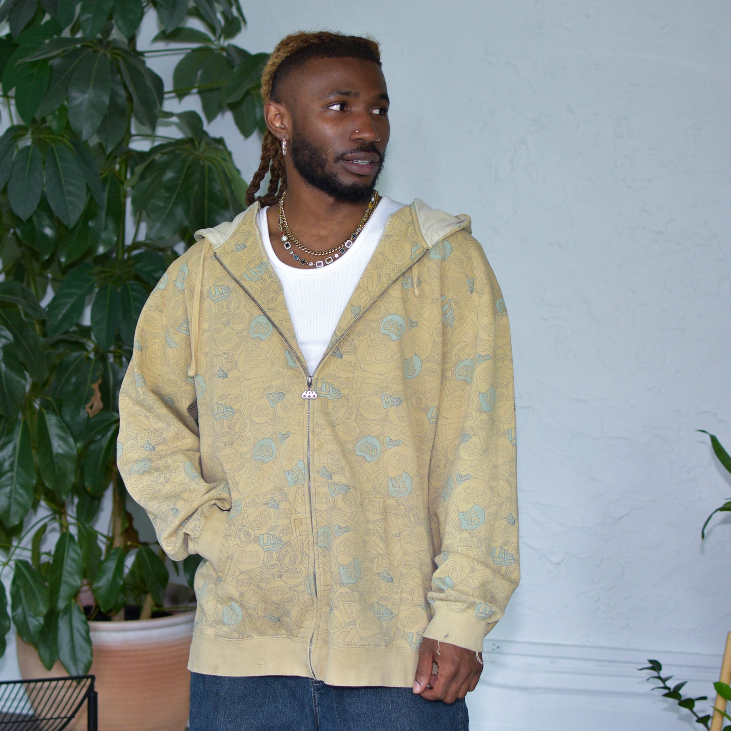 Vintage New Era All-Over-Print Hoodie
