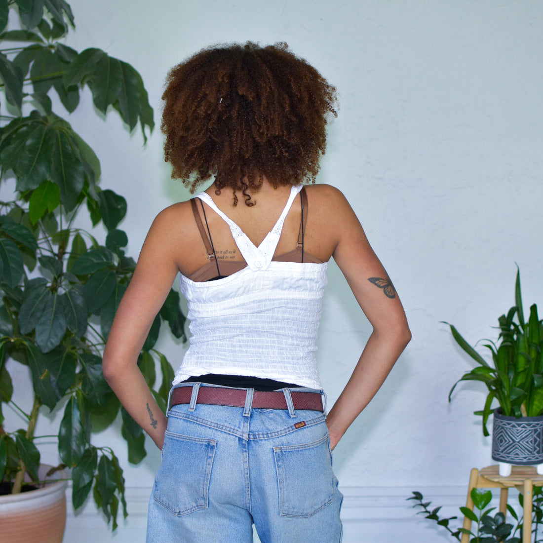Free People White Eyelet Top