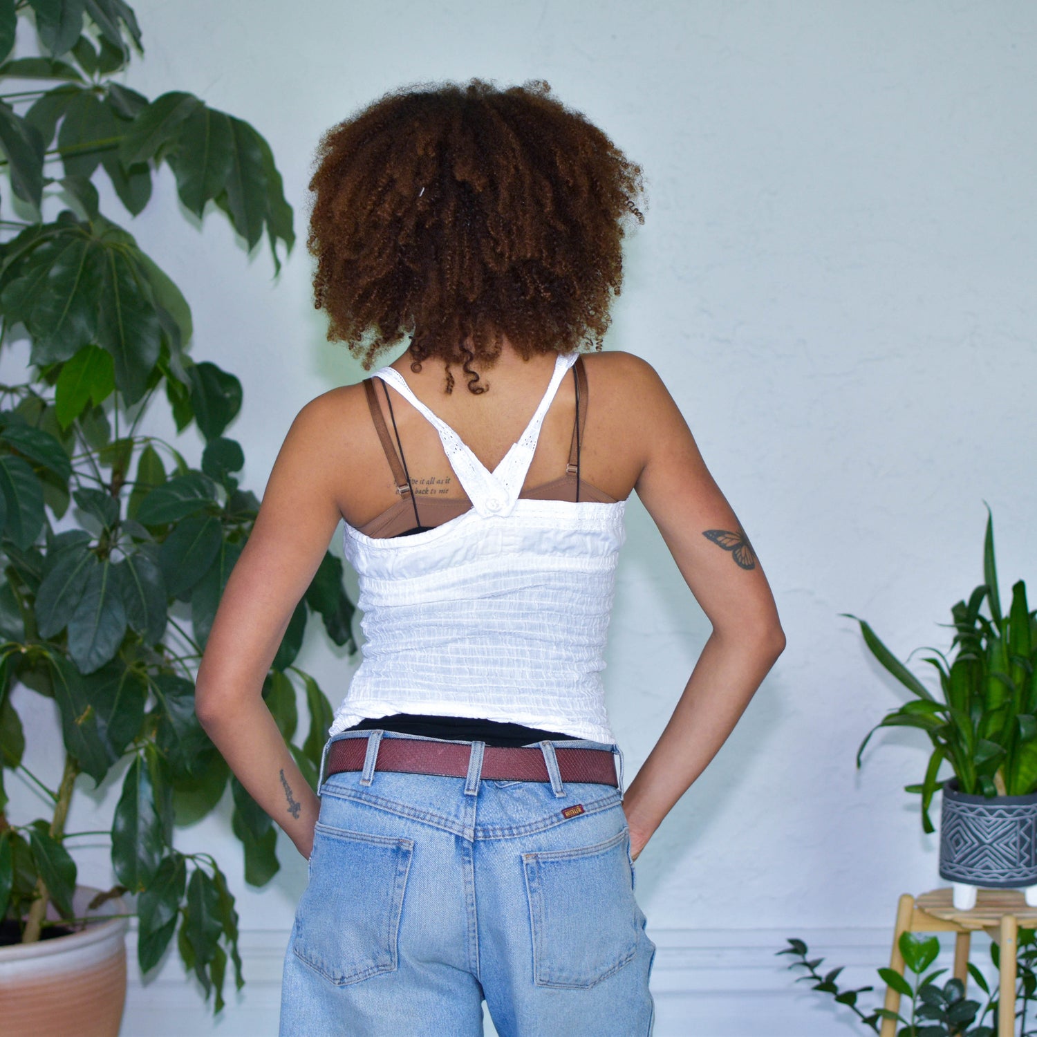 Free People White Eyelet Top