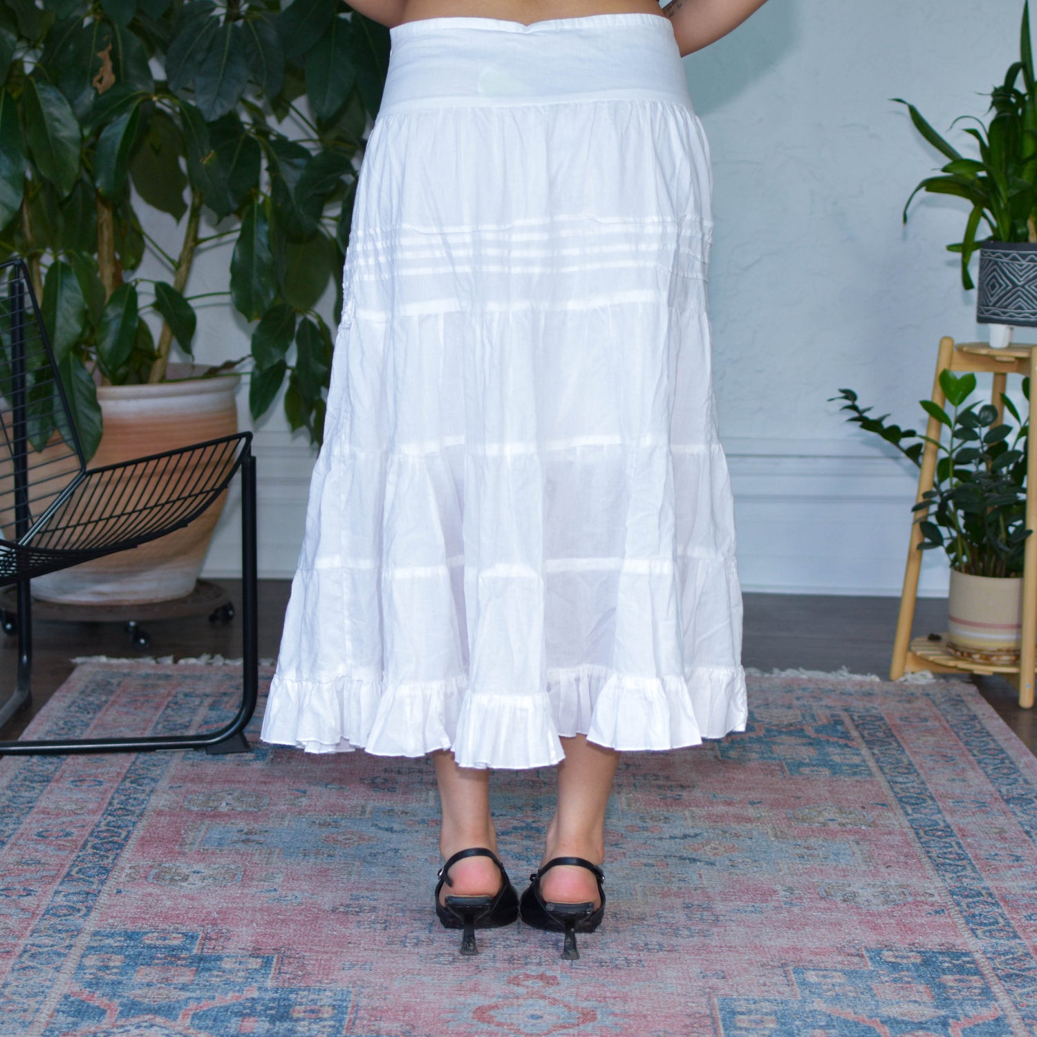 Vintage Y2K SXY JNS White Maxi Skirt