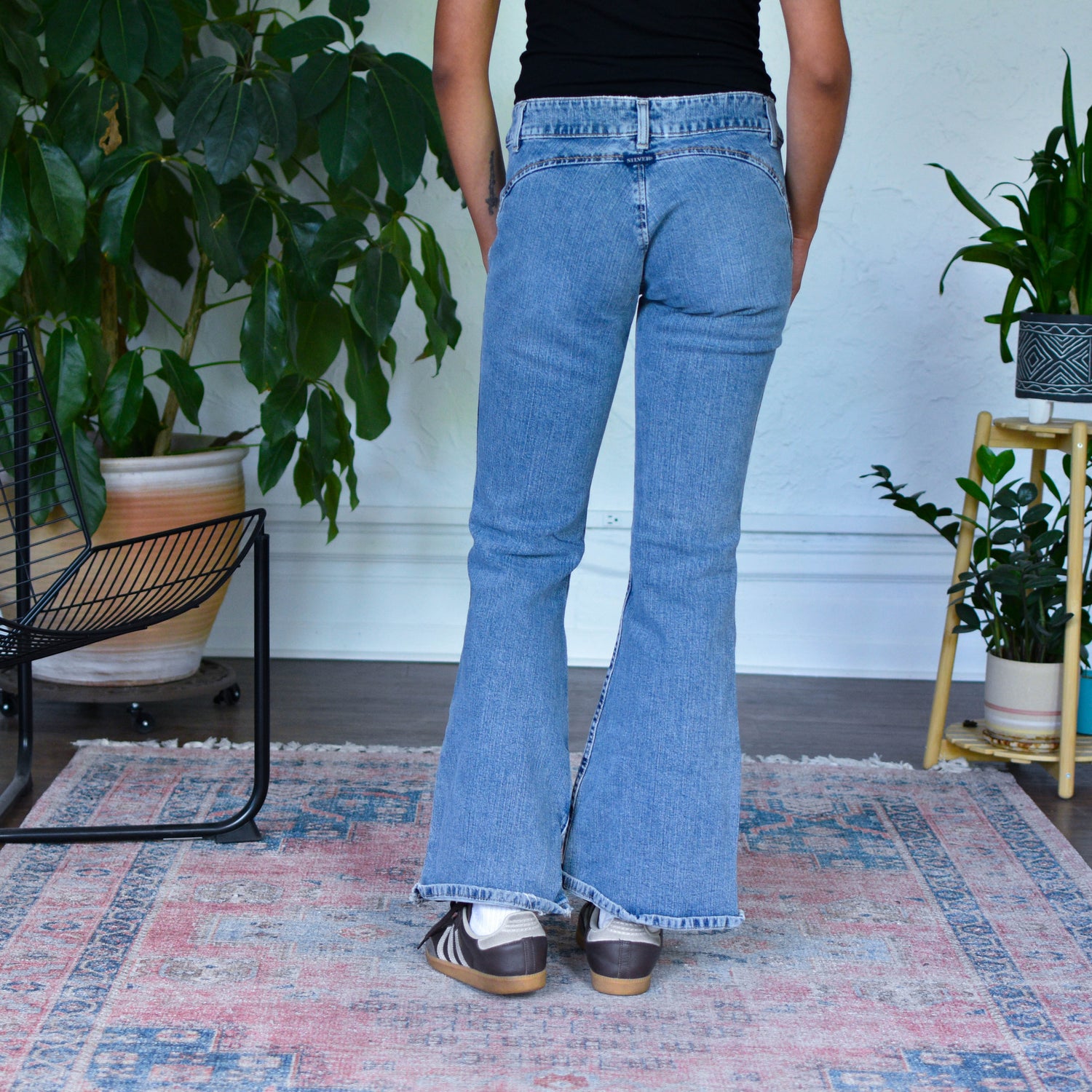 Vintage Y2K Silver Jeans Light Wash Flare Jeans