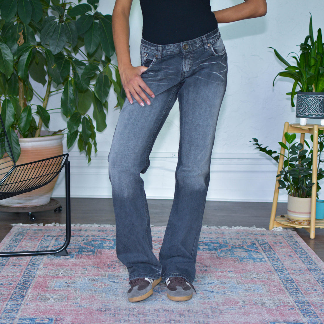 Vintage Y2K BKE Stella Bootcut Gray Wash Jeans