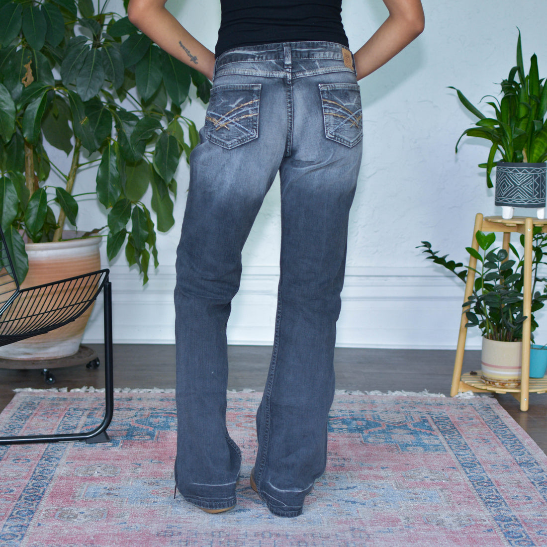Vintage Y2K BKE Stella Bootcut Gray Wash Jeans