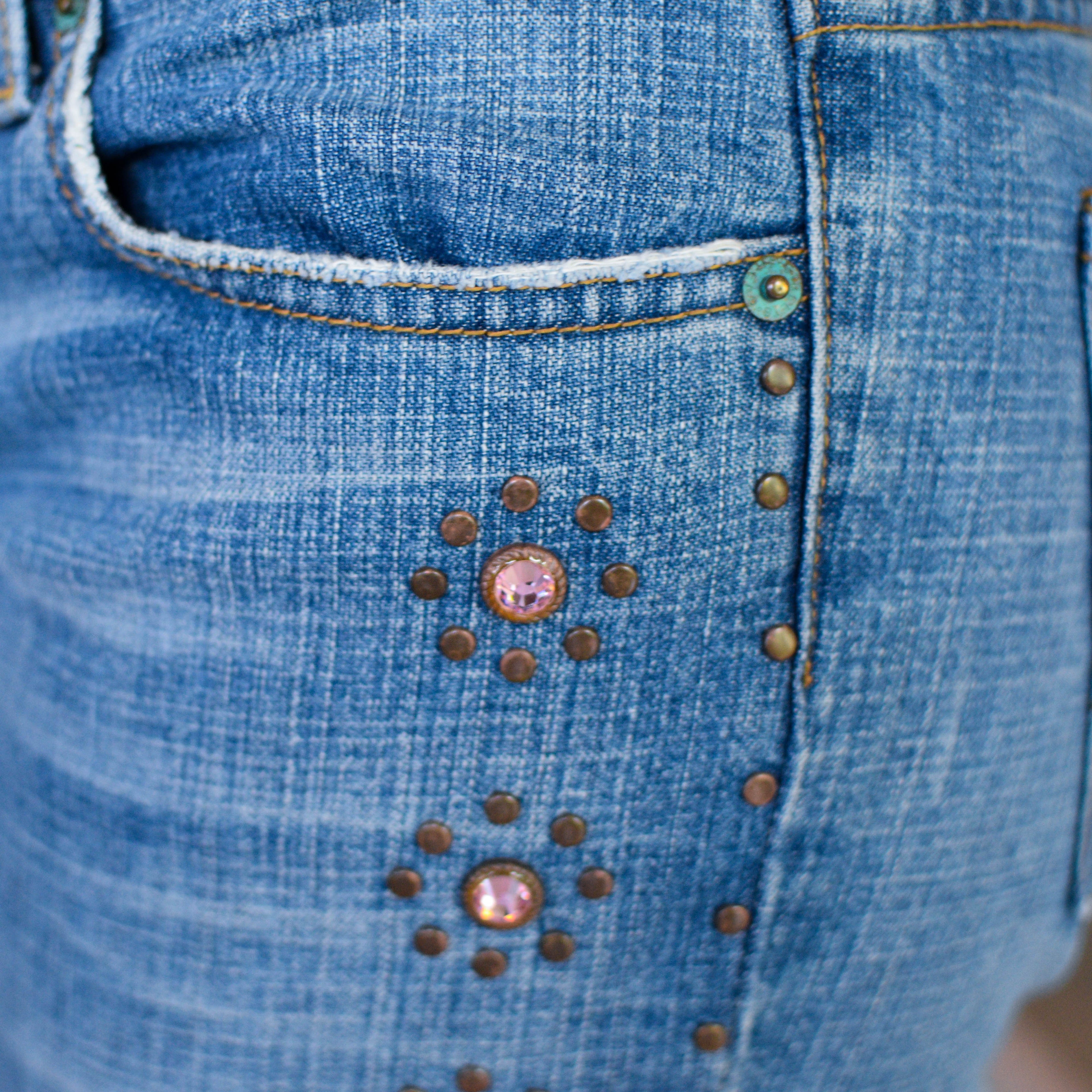 Vintage Y2K Streets Aheads Studded Denim Jeans