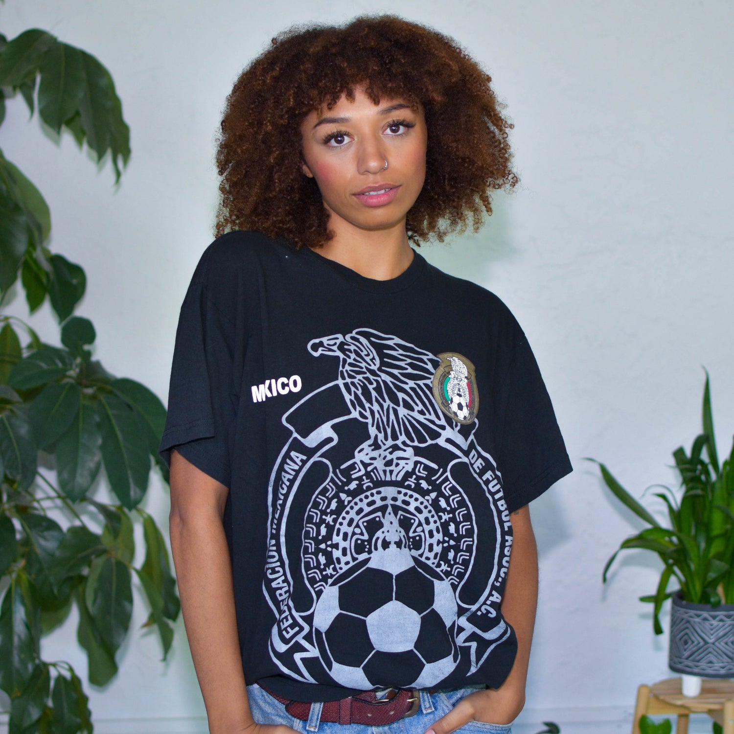 Vintage Mexico National Team Black Graphic T-Shirt