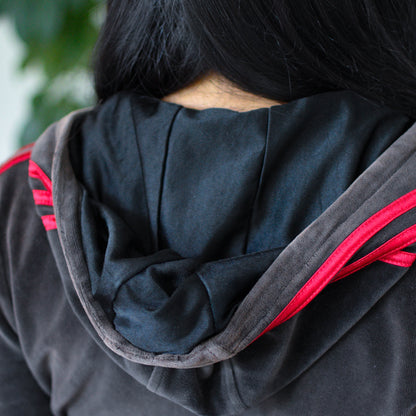 Vintage Y2K Adidas Velour Zip-Up Hoodie