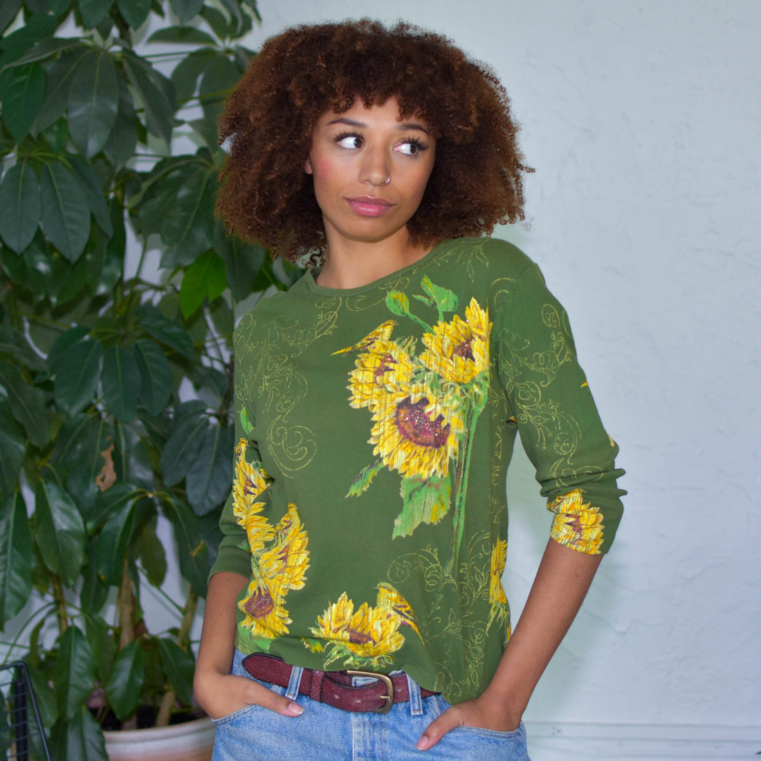 Vintage Y2K Liberty Lane Sun Flower Top