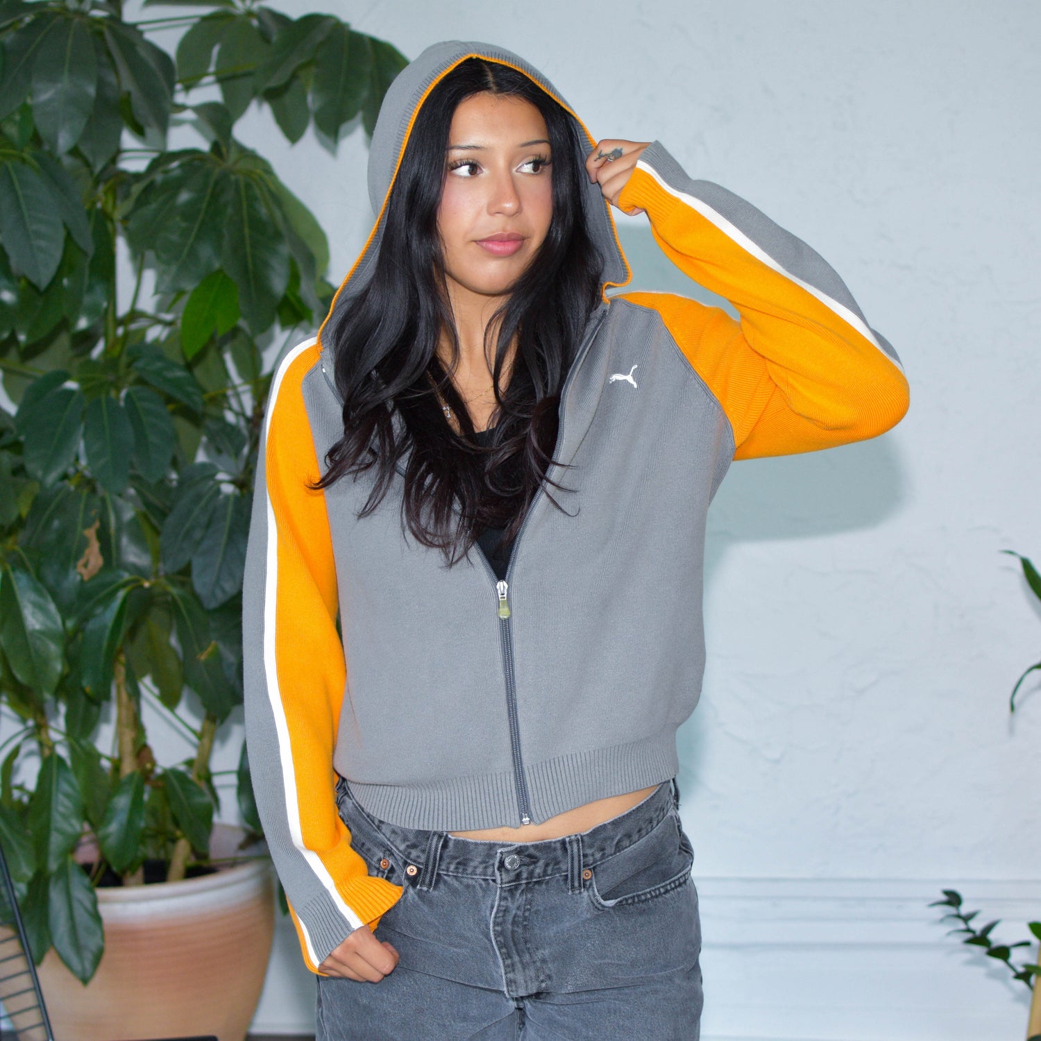Vintage Y2K Pumas Zip-Up Hoodie
