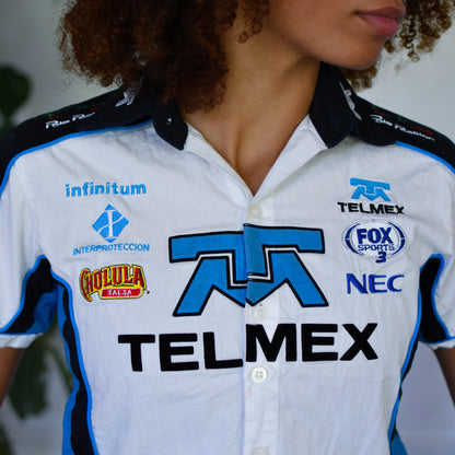 Vintage Y2K Escudería Telmex Racing Button Up