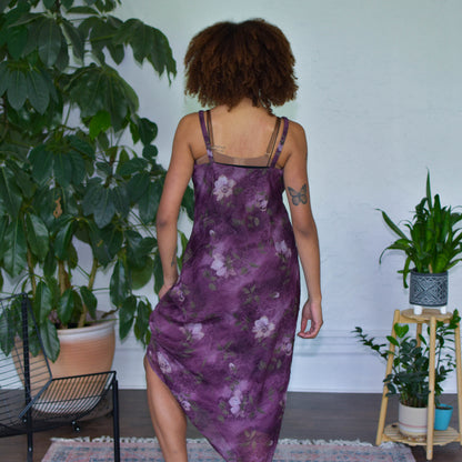 Vintage Y2K Jessica Howard Purple Chiffon Floral Dress