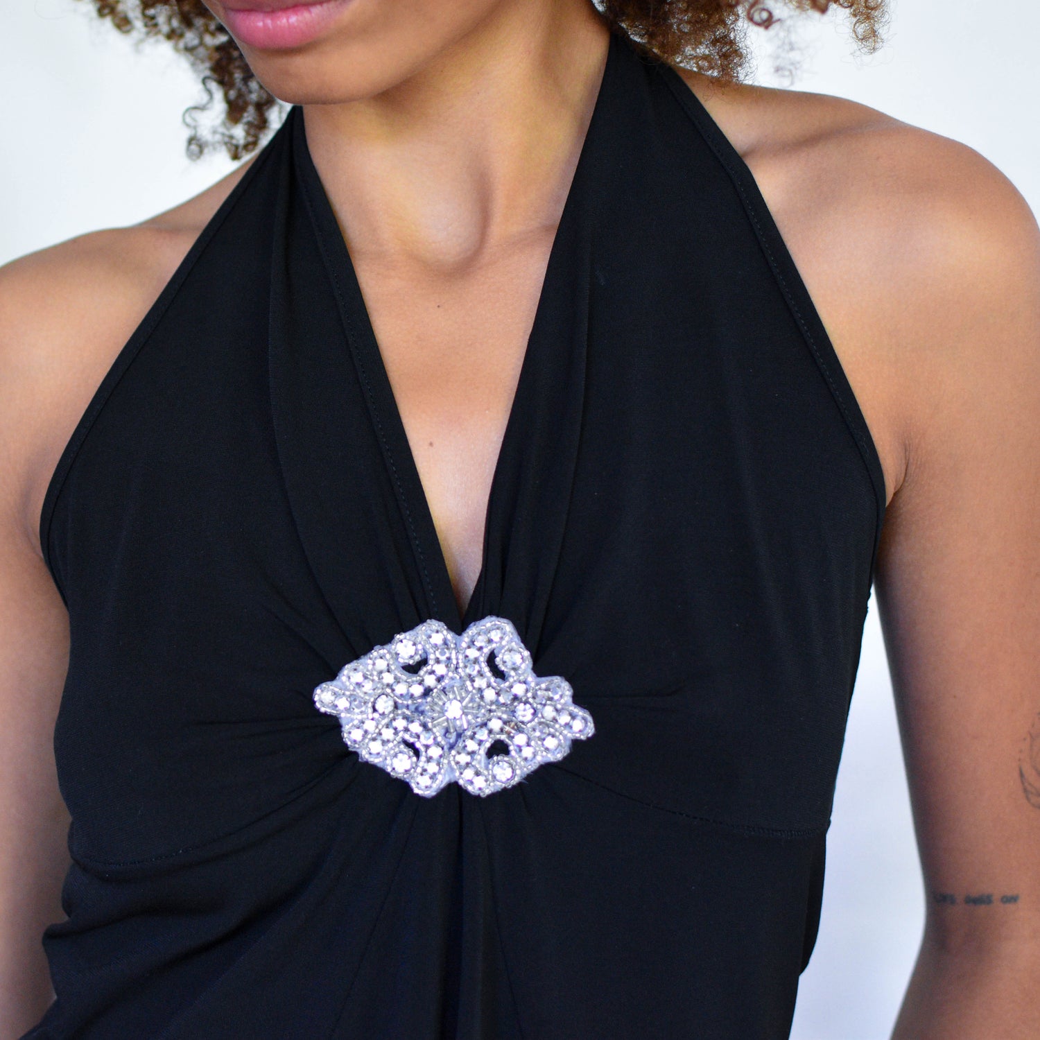 Vintage Y2K I Love You Bedazzled Halter Top