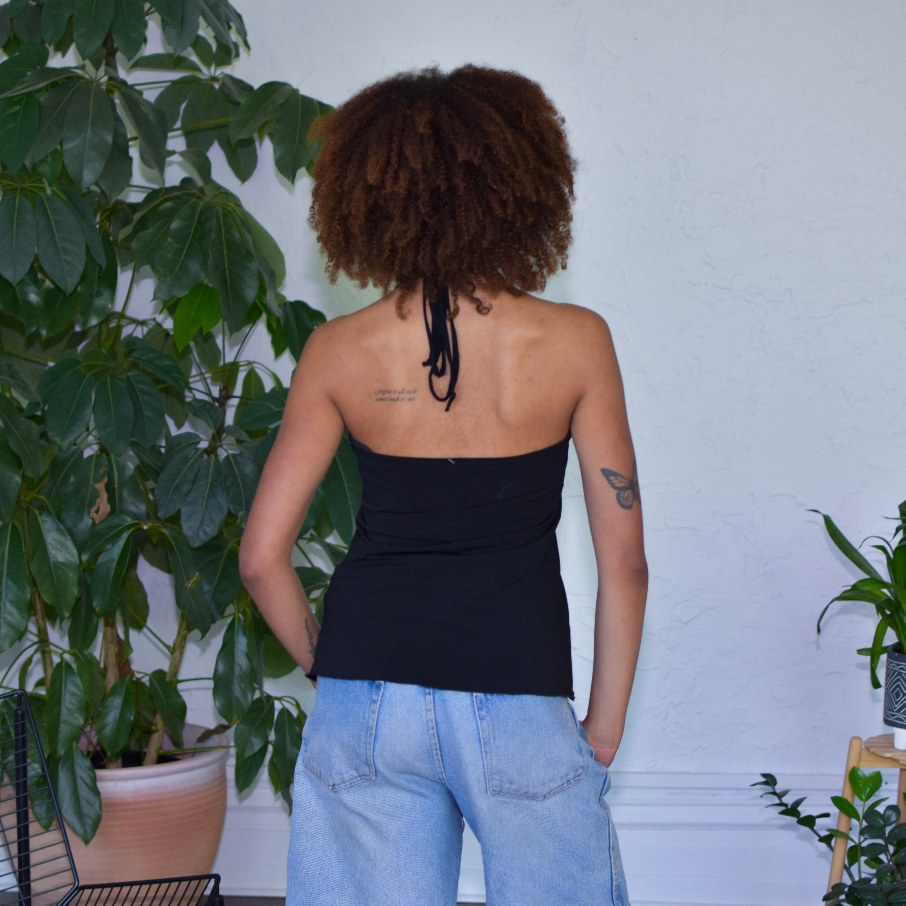 Vintage Y2K I Love You Bedazzled Halter Top