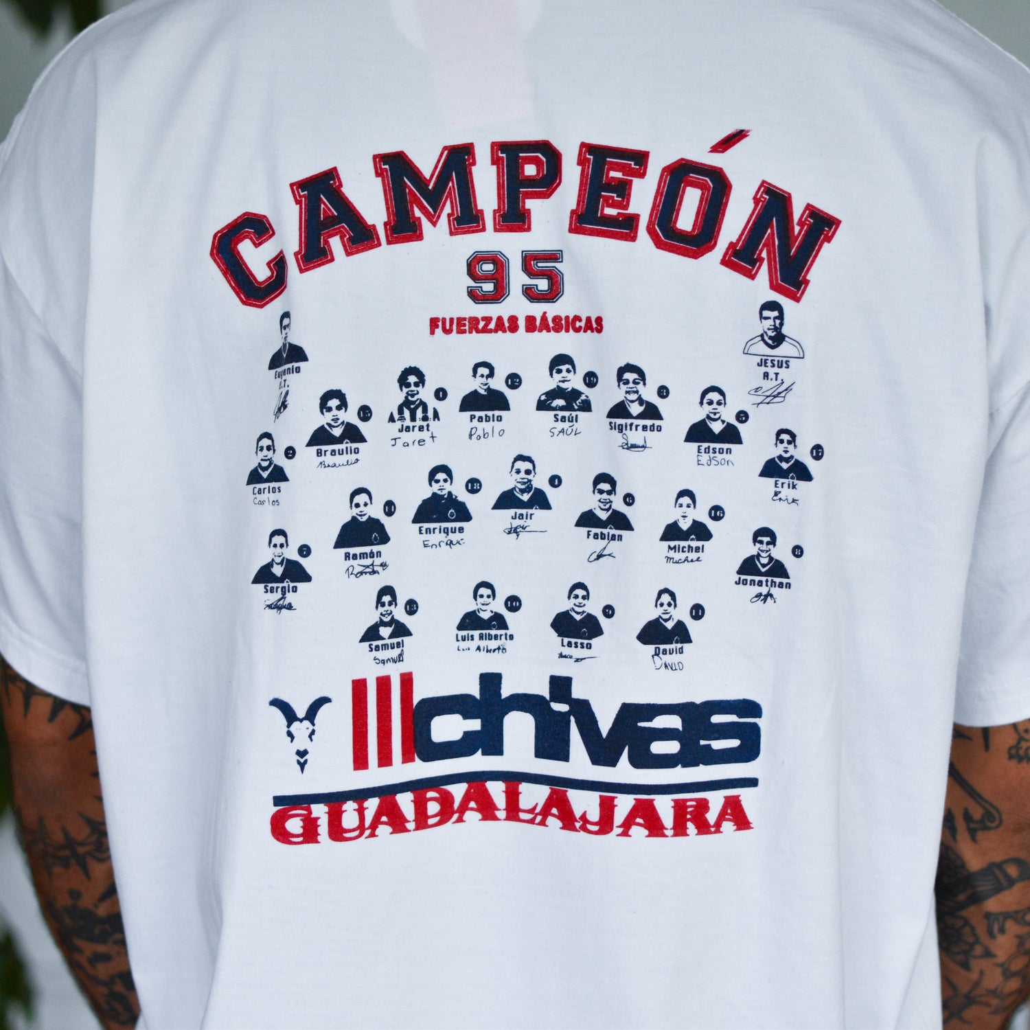 Vintage 1995 Chivas de Guadalajara Fuerzas Basicas Champion T-Shirt