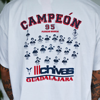 Vintage 1995 Chivas de Guadalajara Fuerzas Basicas Champion T-Shirt