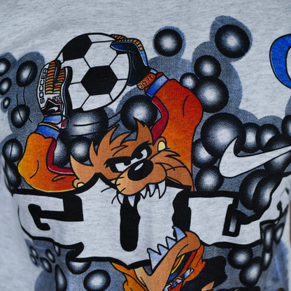 Vintage 90s Looney Tunes Taz Soccer Graphic T-Shirt