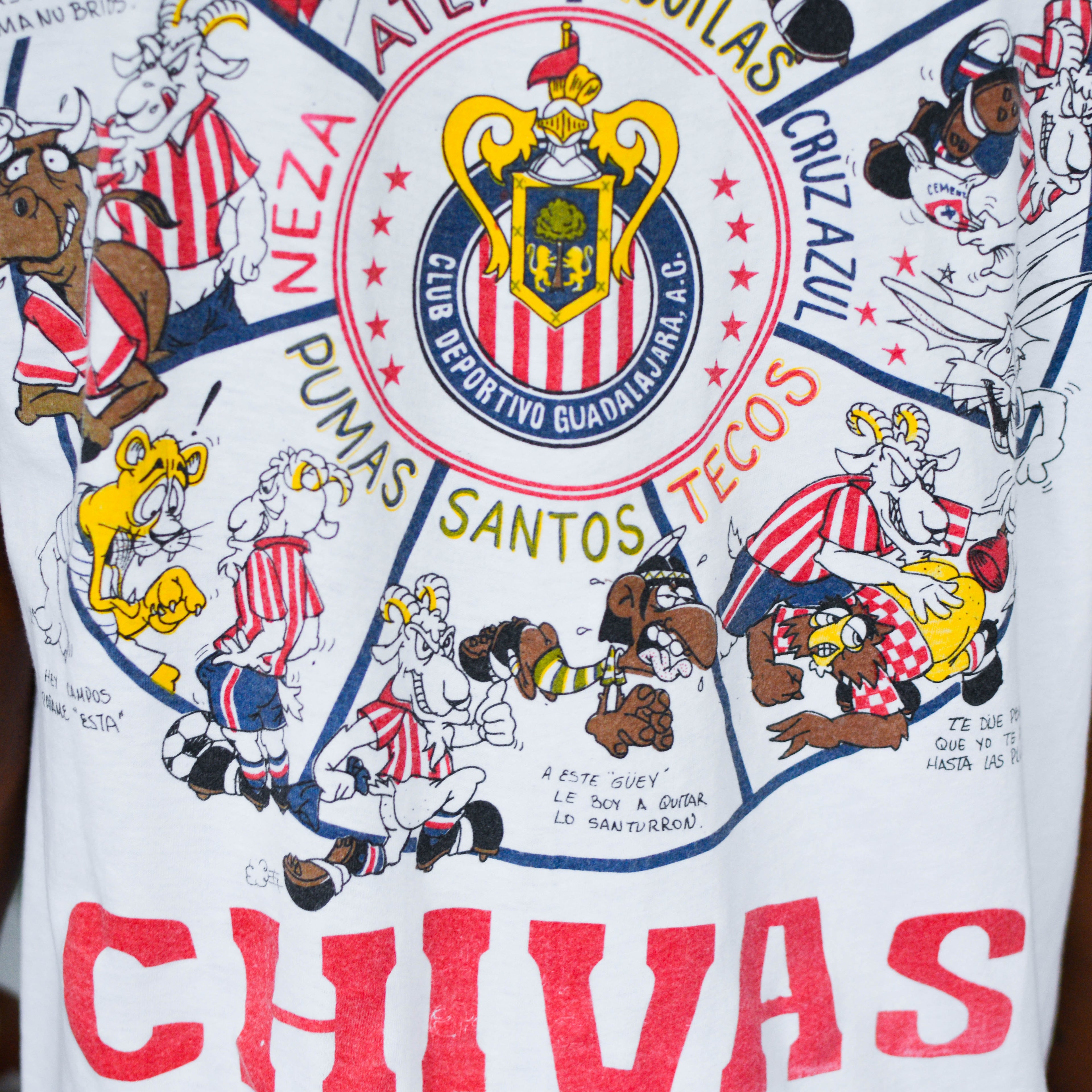 Vintage Chivas de Guadalajara Caricature Graphic T-Shirt