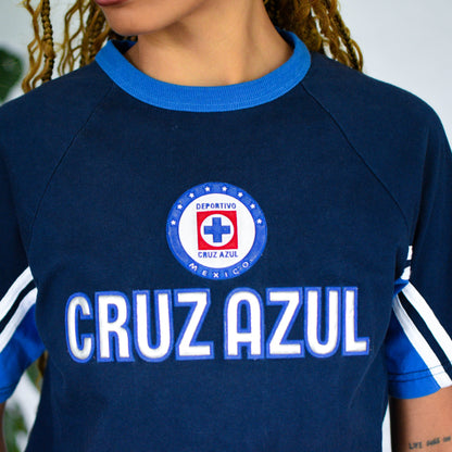 Vintage Cruz Azul Ringer Graphic T-Shirt