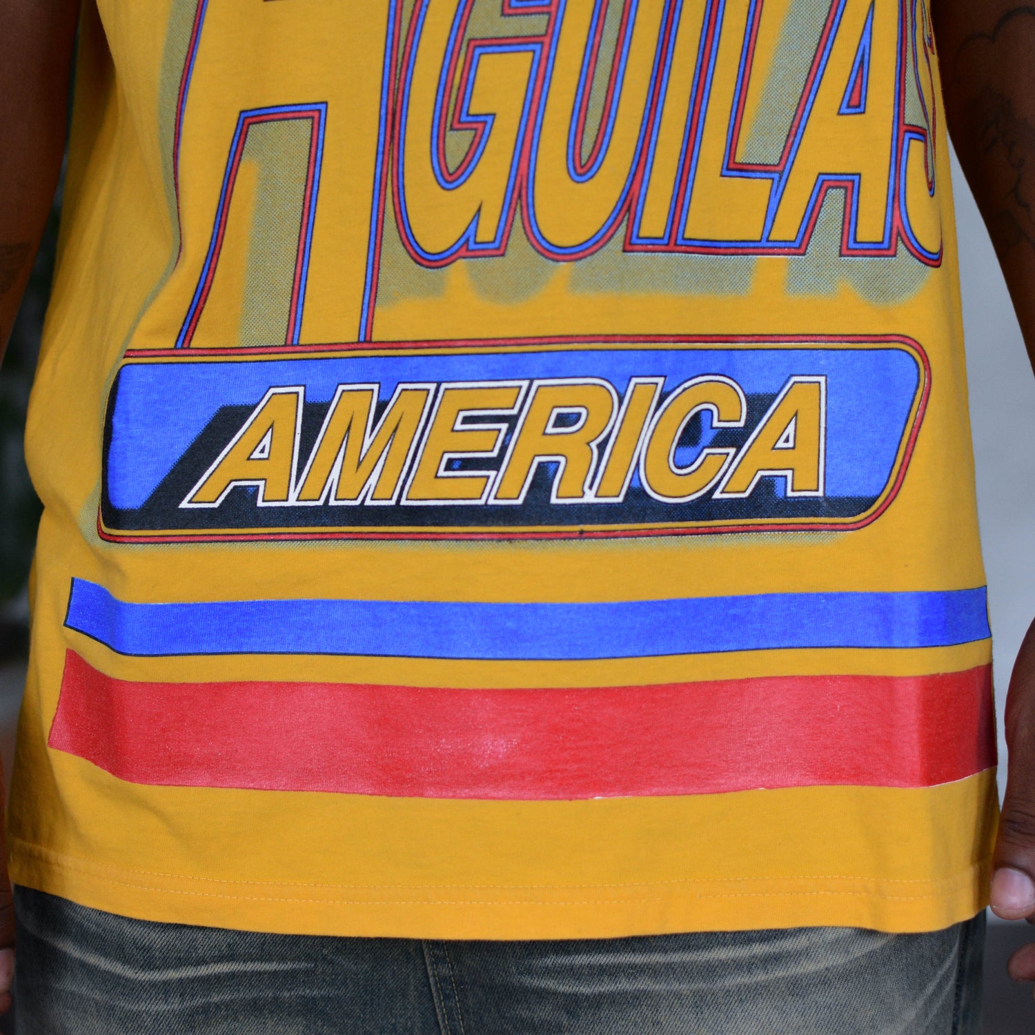 Vintage Club America Yellow AOP Graphic T-Shirt