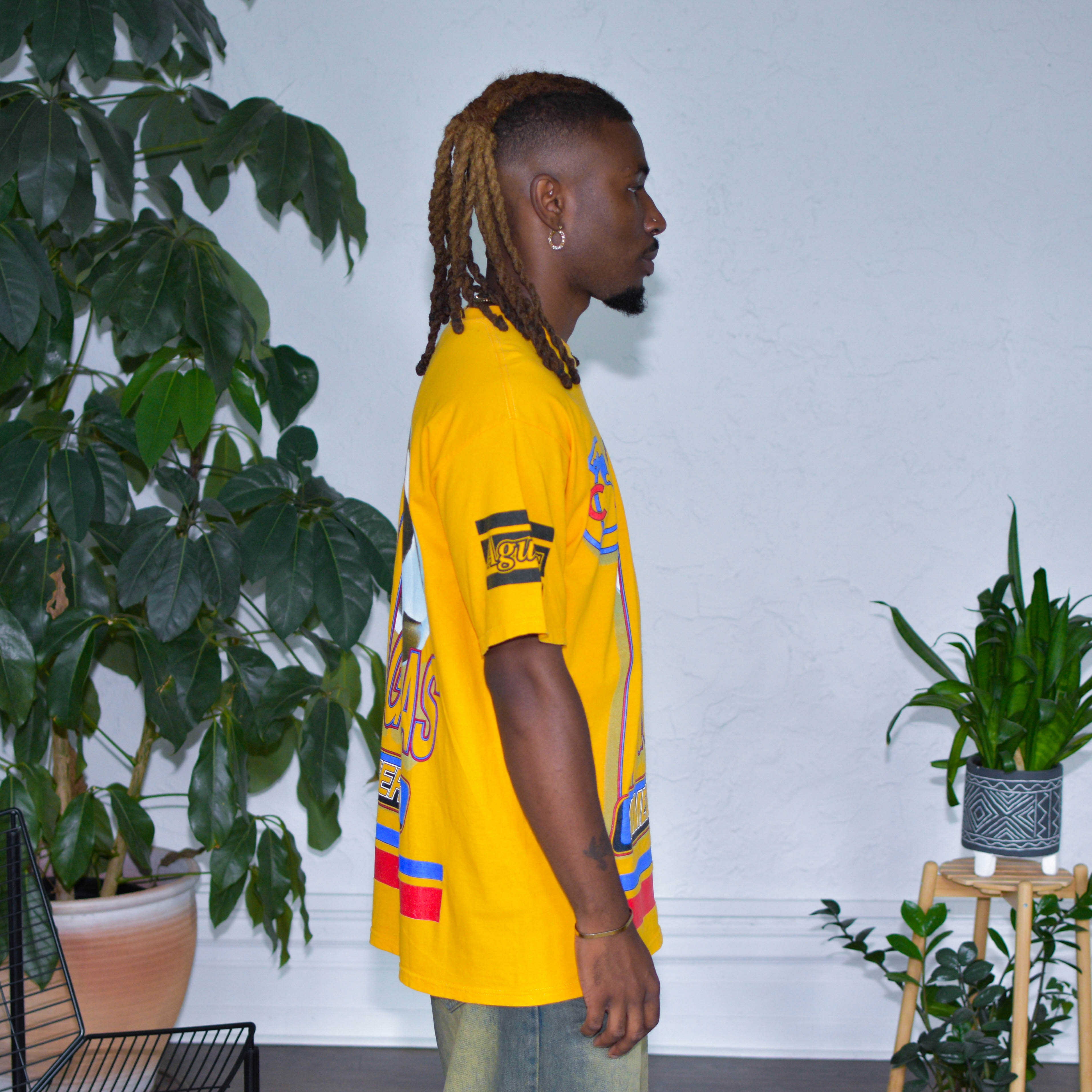 Vintage Club America Yellow AOP Graphic T-Shirt