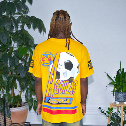 Vintage Club America Yellow AOP Graphic T-Shirt