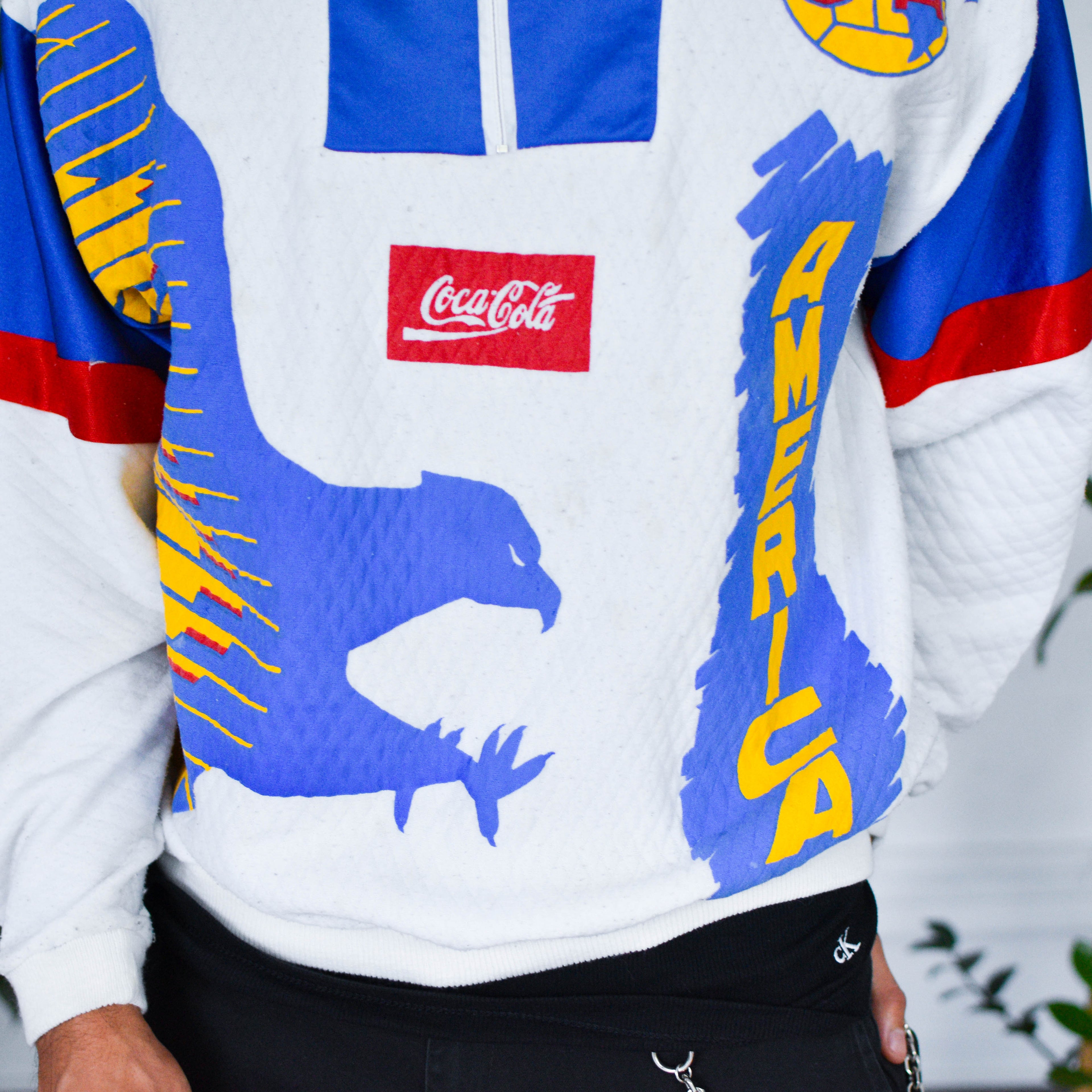 Vintage 90s Club America Quarter-Zip AOP Sweatshirt